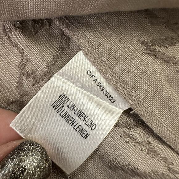 Ailleurs Womens Wrap Skirt Size 10 Taupe Gray Embroidered Floral A-Line - Picture 5 of 10